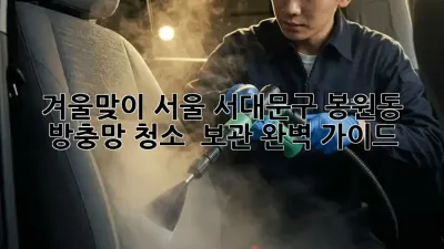 겨울맞이 서울 서대문구 봉원동 방충망 청소 & 보관 완벽 가이드